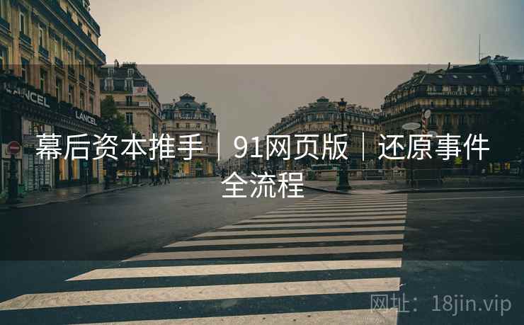 幕后资本推手｜91网页版｜还原事件全流程